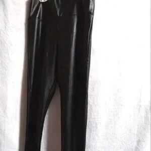 Black Faux Leather Pants